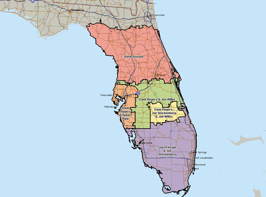 Florida Sales Team Territory Map